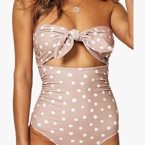 Polka Dot Women Swim One Piece
